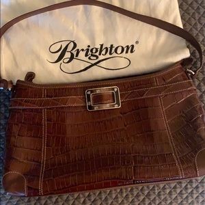 Brighton Croc Embossed Shoulder Bag w/dust bag